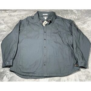 Duluth Trading Co. Jacket Men Size 3XL Lined Grey Button Up NEW